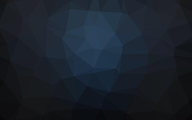 Dark BLUE vector polygon abstract background.