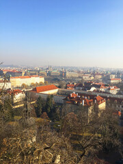 Obraz premium Aerial city view of Prague, Czech Republic