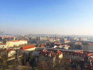 Aerial city view of Prague, Czech Republic