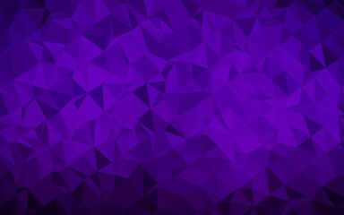 Obraz premium Dark Purple vector polygonal pattern.