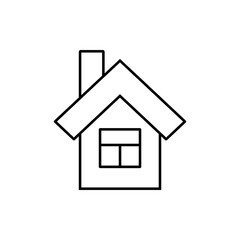 home icon element of building icon for mobile concept and web apps. Thin line home icon can be used for web and mobile. Premium icon on white background