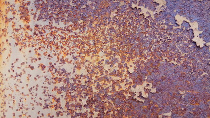 texture of rust and burnt paint on metal