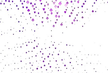 Light Purple vector template with poker symbols.