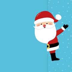Santa Claus on empty background. Christmas ornament. Vector