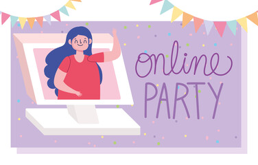 online party, girl website in video celebration event