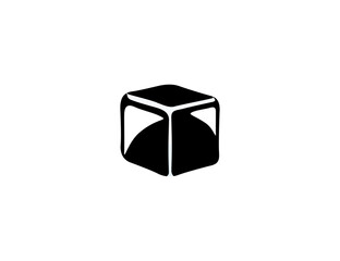Ice icon vector flat symbol Ice Cube illustration isolated