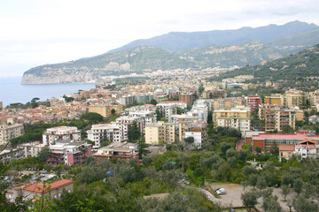 Fototapeta na wymiar panoramic view of the hills of sorrento