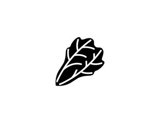 Leafy green vector flat icon