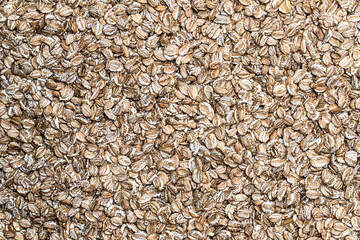 Seamless pattern of organic rye flakes