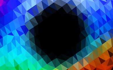 Dark BLUE vector triangle mosaic texture.