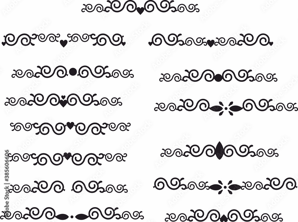 Aufkleber decorative element divider separator pattern