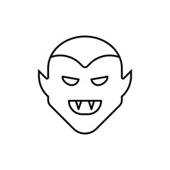 vampire, dracula icon element of halloween icon for mobile concept and web apps. Thin line vampire, dracula icon can be used for web and mobile. Premium icon on white background