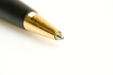 A close up tip of a pen, macro shot
