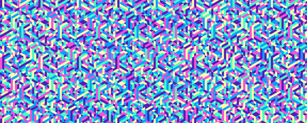 Colorful geometric seamless pattern design. Vector illustration.