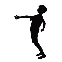 Fototapeta na wymiar a boy body silhouette vector