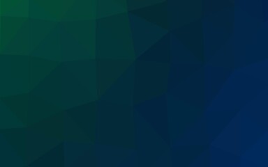 Dark BLUE vector triangle mosaic template.