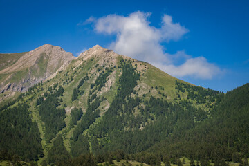 mountain landscape with clouds