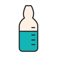 vaccine research science bottle medicine pharmacy line and fill icon