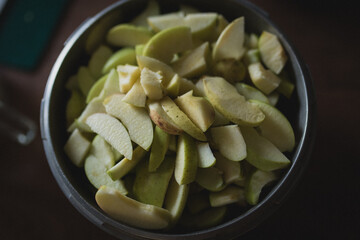 Sliced apples