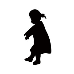 a doll baby silhouette vector