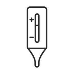 vaccine research science thermometer fever line icon
