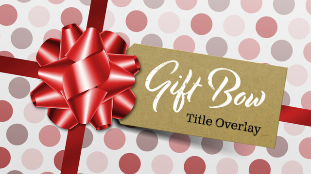 Gift Tag and Ribbon Bow Title