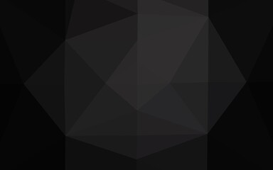 Obraz premium Dark Black vector abstract polygonal layout.