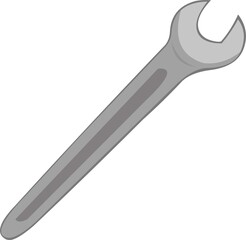Vector illustration of wrench tool emoticon