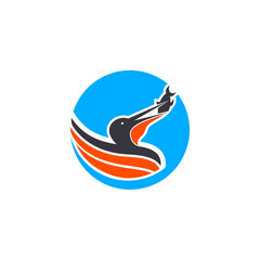 Pelican logo . design vector template