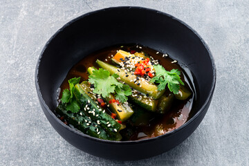 Pickled cucumbers in Korean