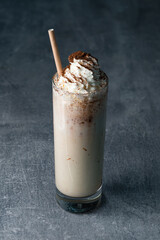 coffee with cream and caramel