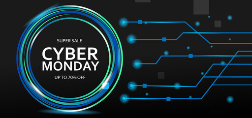 Obraz premium Cyber monday sale background design vector conceptual