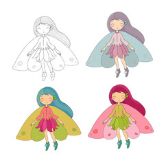 Cute little fairy. Princess and wood elves