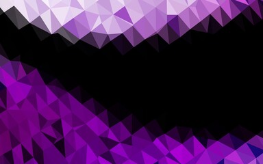 Light Purple vector shining triangular pattern.