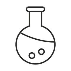 vaccine research science chemistry beaker equipment line icon