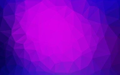 Dark Pink, Blue vector triangle mosaic texture.