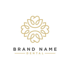 Abstract flower dental logo