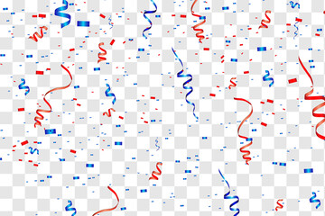 Vector confetti. Festive illustration. Party popper isolated on transparent background