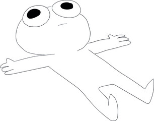 art, boredom, cartoon, character, comic, cute, design, doodle, drawing, emotion, exhausted, exhaustion, headache, health, human, illustration, lies, lifestyle, line, lying man, man, minimalism, person