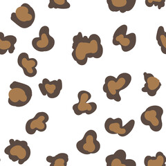 Animal print vector seamless pattern. Hand drawn exotic nature texture background.