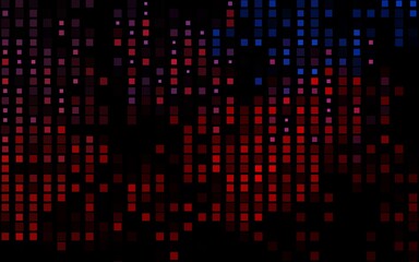 Dark Blue, Red vector pattern in square style.