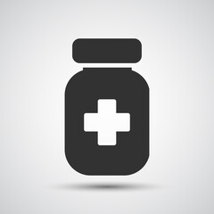 Medical bottle icon