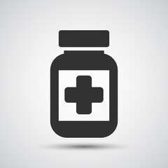 Medical bottle icon