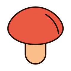 mushroom nature fresh line fill icon