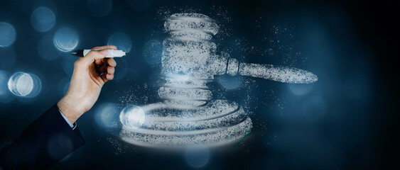 Symbol of law and justice. Law and justice concept.