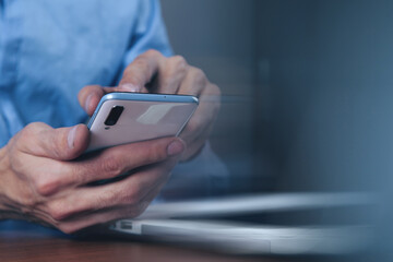 Man using his mobile phone