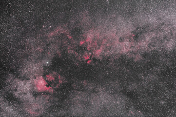 North American Nebula, Sadr Region, Crescent Nebula, Veil Nebula, Pelican Nebula, Deneb and Milky...