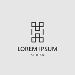 Modern Luxury Letter H Initial Logo Template Vector