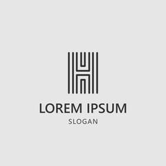 Modern Luxury Letter H Initial Logo Template Vector