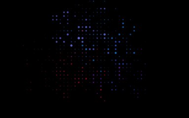 Dark Blue, Red vector backdrop with dots.